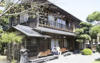  ?? Yomiuri Shimbun file photo ?? The Zagyoso villa is seen in Shimizu Ward, Shizuoka in September 2021.