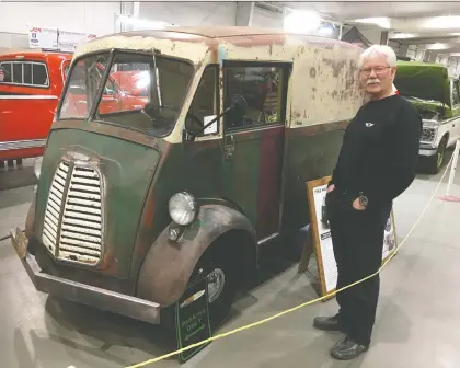  ?? DALE EDWARD JOHNSON ?? Tony Hill has done a lot of work to his 1953 Morris J-type van, which he discovered in a body shop in Lucky Lake years ago.