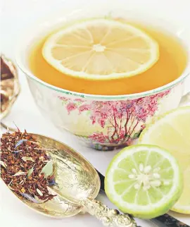  ??  ?? HEALTHY. Herbal tea for health, popularise­d by Margaret Roberts.