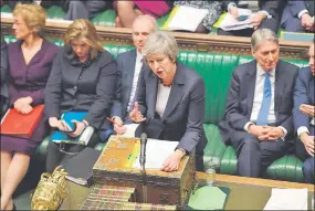  ??  ?? La primera ministra británica, Theresa May, pidió a los diputados apoyar el texto de salida de su país de la Unión Europea.