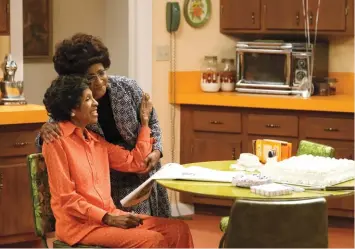  ?? ?? Marla Gibbs, left, and Wanda Sykes (as Shirley Chisholm) in Hulu’s “History of the World Part II”