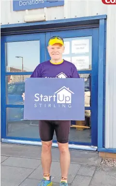  ?? ?? Support Rev Barry Hughes from St Mark’s Church, Raploch completed two half marathons recently in aid of Start Up Stirling