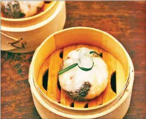  ?? CHINA DAILY ?? Steamed dumplings with morel mushrooms served in China’s Yunan province.