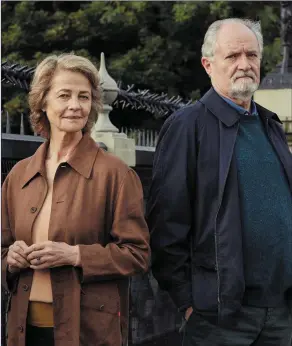  ??  ?? Charlotte Rampling as Veronica Ford and Jim Broadbent as Anthony ‘Tony’ Webster in TheSenseof­anEnding.