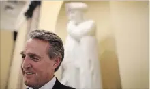  ?? WIN MCNAMEE GETTY IMAGES ?? Sen. Jeff Flake (R-AZ) used his farewell speech on the floor of the U.S. Senate to warn fellow citizens of the spread of authoritar­ianism.