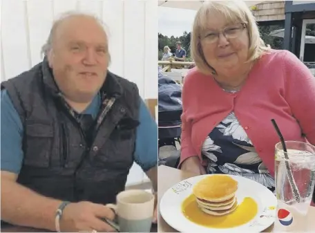  ??  ?? Stewart Graham and Sandra Blake were found to have had salmonella following their deaths. The inquest is taking place at Teesside Magistrate­s' Court.