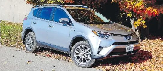  ?? BRIAN HARPER/DRIVING ?? The 2016 Toyota RAV4 Hybrid is equipped with a full suite of comfort and safety features, including rear cross-traffic alert and dual-zone automatic climate control.