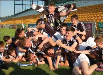  ??  ?? Sligo U17s celebrate winning the Celtic Challenge final with Donegal. Pics: Christine Kilcullen.