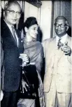  ??  ?? Snapshot from the past: Christobel Weerasingh­e at a UN function with former UN Secretary General U Thant at UN headquarte­rs, New York