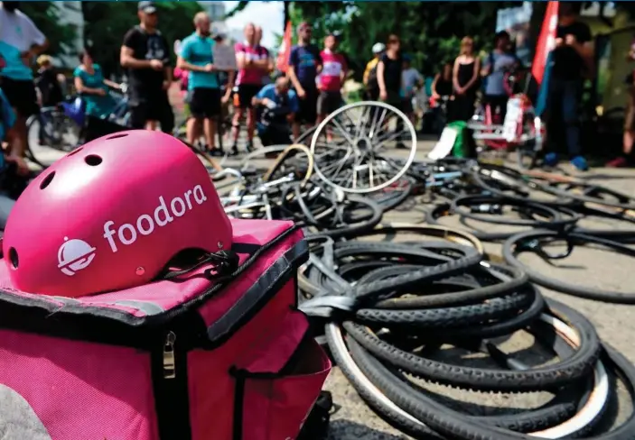  ?? Photograph: AFP Contributo­r/AFP/Getty Images ?? The Australian fair work ombudsman will argue Foodora has breached the Fair Work Act and should be fined hundreds of thousands of dollars.