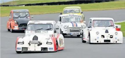  ??  ?? Belgian Hybrids in action at Anglesey Circuit