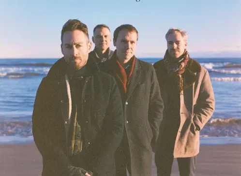  ?? COURTESY OF ATIBA JEFFERSON ?? From left, Mike Kinsella, Steve Lamos, Steve Holmes, Nate Kinsella are members of American Football. The band is touring in support of its third self-titled album.