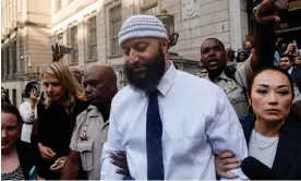  ?? Maryland. Photograph: Jonathan Ernst/Reuters ?? Adnan Syed departs after a judge overturned his 2000 murder conviction and ordered a new trial during a hearing in Baltimore,