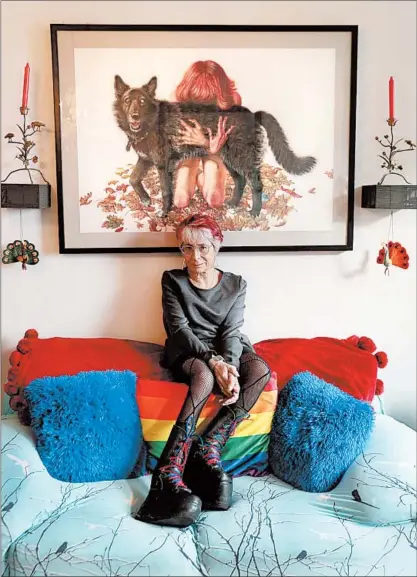  ?? CHRIS SWEDA/CHICAGO TRIBUNE PHOTOS ?? “The truth is, I may have started with a sense of otherness but that otherness also let me see details most people would miss, and it’s been wonderful,” says portrait artist and author Riva Lehrer, seen here Feb. 19 at her Edgewater home.