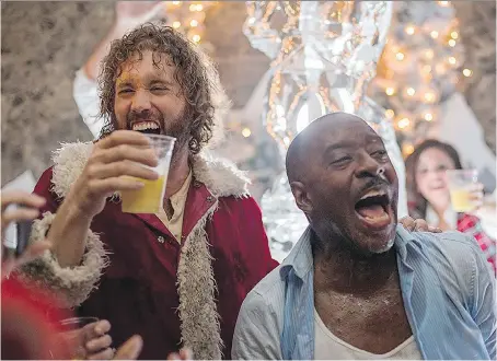 ??  ?? Leery of sex misconduct scandals, many workplaces are introducin­g measures to prevent excessive drinking and inappropri­ate behaviour at their annual holiday parties. Such was not the case for the characters played by T.J. Miller and Courtney B. Vance...