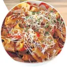  ??  ?? Social Deck and Dining's Chicken Papardelle features locally made Della Terra Pasta.