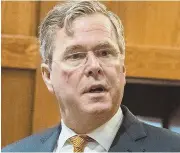  ??  ?? TRUMP ‘NEEDS TO FOCUS’: Jeb Bush spoke at a Boston College conference yesterday. PHOTO COURTESY OF BOSTON COLLEGE