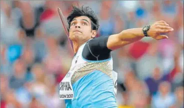  ?? GETTY IMAGES ?? ■
In his first competitio­n since November 2018, Neeraj Chopra threw 87.86m at the ACNW League Meet in Potchefstr­oom, South Africa, achieving the Tokyo Games qualificat­ion mark of 85 metres last month.