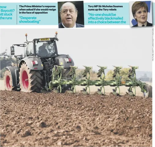  ??  ?? 0 Scottish farmers are facing an uncertain time as the UK prepares to leave the EU next March