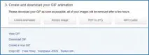  ??  ??     Lancez la création de votre animation et télécharge­z-la en cliquant sur le lien Download GIF.