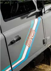  ??  ?? Defender 90 decals were sourced by Philip Bashall