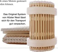  ??  ?? Das Original System von Hüsler Nest lässt sich für den Transport gut verpacken.