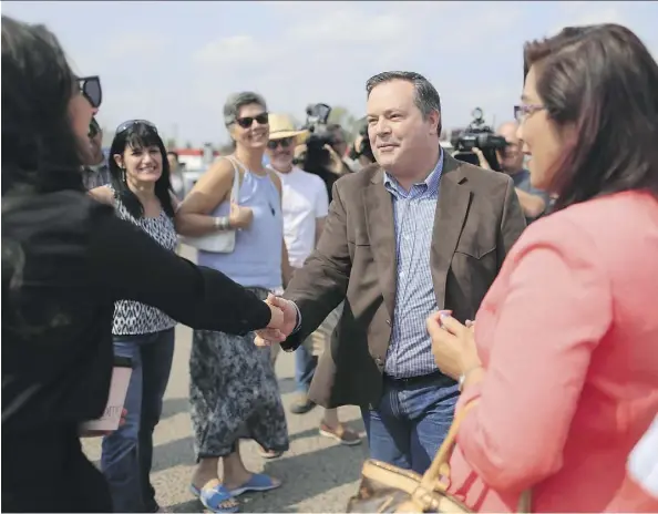  ?? GAVIN YOUNG ?? UCP leadership candidate Jason Kenny, in Calgary on Tuesday, says it’s far too early to present a policy platform.