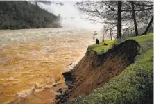  ?? Michael Macor / The Chronicle 2017 ?? Water is released from Lake Oroville on Feb. 13, 2017, after discovery of spillway fracturing led to mass evacuation­s.