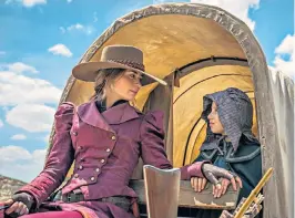  ?? ?? Emily Blunt and Matilda Ziobrowski in the third episode of Hugo Blick’s epic Western