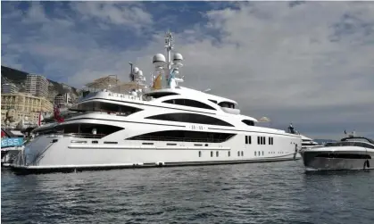  ?? Photograph: Valéry Hache/AFP/Getty Images ?? A yacht at the Hercules Port this week during the annual yacht show in Monaco.