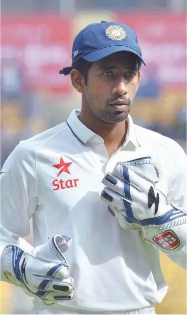  ?? Courtesy: BCCI website ?? Wriddhiman Saha has been picked in the Indian Test squad for their upcoming matches against the Australian team.