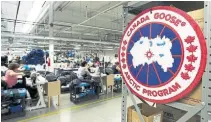  ?? NATHAN DENETTE THE CANADIAN PRESS FILE PHOTO ?? Canada Goose found growth in mainland China, where it has more than doubled the number of stores in recent months.