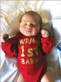  ?? SUBMITTED ?? Finn Everett Clark was the first baby born in 2016 at White River Medical Center. He is the first child of Amy and Shannon Clark.