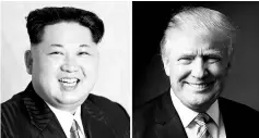  ??  ?? A combinatio­n photo of Kim Jong Un and Donald Trump. — Reuters photo