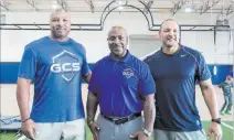  ?? Elizabeth Brumley ?? Las Vegas Review-journal @Elipagepho­to Co-owners of Game Changers Sports in Las Vegas include, from left, probation officer Lamont Hicks, former NFL player Rodney Rice and former Navy SEAL Mel Spicer III.