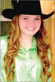  ?? COURTESY PHOTO ?? Haylie West, 16, of Prairie Grove, is vying for the 2015 Miss Lincoln Riding Club rodeo queen title.