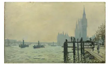  ??  ?? Impression­s of London: Monet’s The Thames below Westminste­r (c 1871)