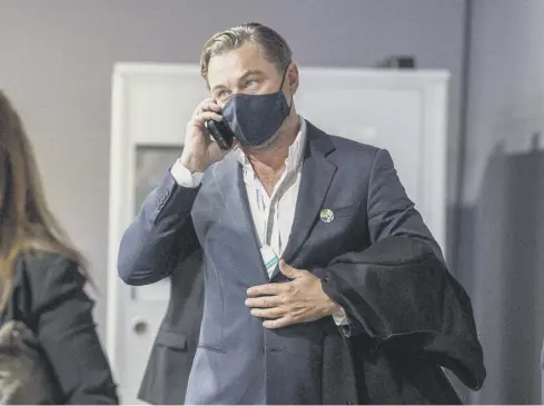  ?? ?? 0 US actor Leonardo Di Caprio arrives for a meeting, as part of the World Leaders' Summit of the COP26