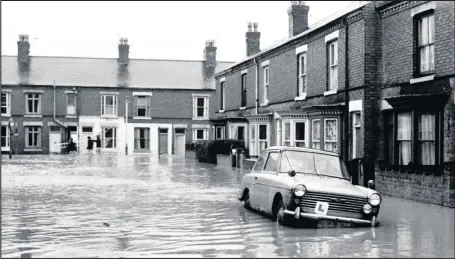  ??  ?? Flooding in Gordon Street and Hartington Street.