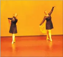  ??  ?? MELISSA Martin and Morgan Kernaghan dance together for possibly the last time to I See Fire.