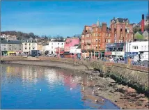  ??  ?? Oban town centre is blighted by cigarette ends and chewing gum.