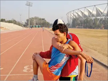  ??  ?? Ankur Dhama at a training session.