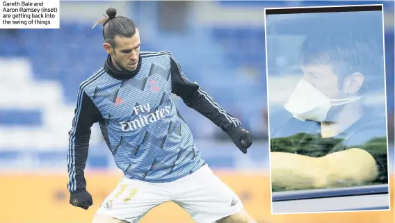  ??  ?? Gareth Bale and Aaron Ramsey (inset) are getting back into the swing of things