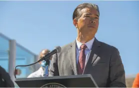 ?? Nina Riggio / Special to The Chronicle ?? California Attorney General Rob Bonta, pictured June 10, spoke of an “unpreceden­ted wave of discrimina­tion and bigotry” on Monday.