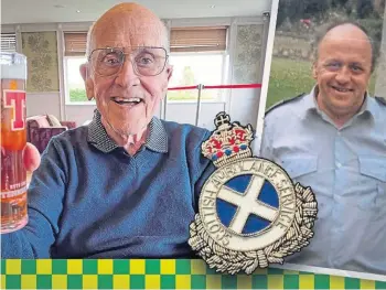  ?? ?? LONG SERVICE: Cec White, former leading ambulancem­an at Cupar, saved many lives.