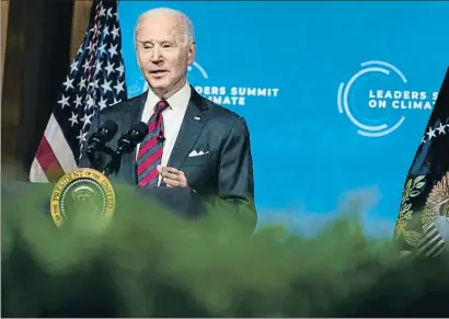  ?? EVAN VUCCI / AP ?? El president dels Estats Units, Joe Biden, ahir a la cimera del clima