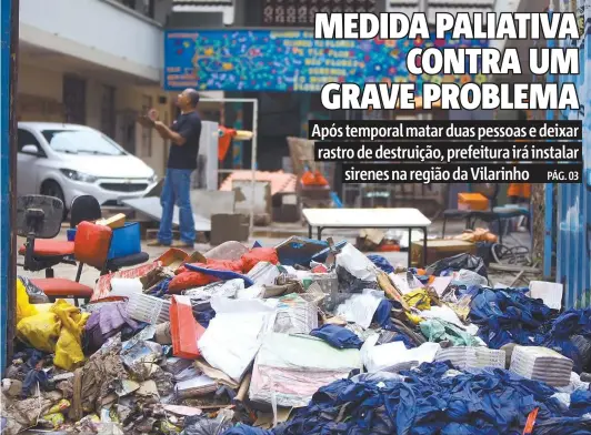  ?? | MAURICIO VIEIRA/HOJE EM DIA/FOLHAPRESS ?? Estragos e prejuízos causados pela chuva da última quinta-feira na Escola Municipal Francisco Magalhães Gomes, em Venda Nova