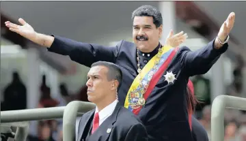  ?? PICTURE: ARIANA CUBILLOS / AP ?? DEMONISED: Venezuelan President Nicolas Maduro attends a military parade in Caracas, Venezuela on July 5. The writer says Maduro is confrontin­g an orchestrat­ed campaign of regime change.