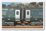  ?? DAVID HUNT. ?? The sliding doors fitted to the modified Mk 3s used by Great Western Railway on its four-car High Speed Trains.