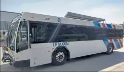  ?? COURTESY LRTA ?? A new bus parked at the Lowell Regional Transit Authority.